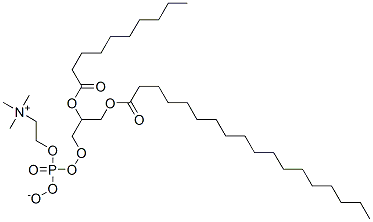 2-[(2-데카노일옥시-3-옥타데카노일옥시-프로폭시)-옥시도-포스포릴]옥시에틸-트리메틸-아자늄 구조식 이미지