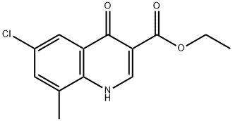 ETHYL 6-CHLORO-1,4-DIHYDRO-8-METHYL-4-OXOQUINOLINE-3-CARBOXYLATE Structure