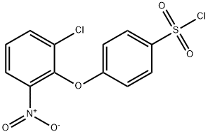4-(2-CHLORO-6-NITROPHENOXY)BENZENE-1-SULFONYL CHLORIDE 구조식 이미지