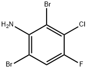 3-CHLORO-2,6-DIBROMO-4-FLUOROANILINE Structure