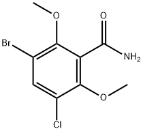 3-BROMO-5-CHLORO-2,6-DIMETHOXYBENZAMIDE 구조식 이미지