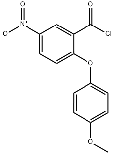 2-(4-METHOXYPHENOXY)-5-NITROBENZENE-1-CARBONYL CHLORIDE 구조식 이미지