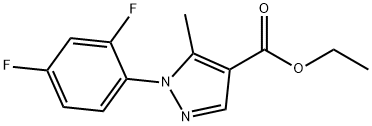 에틸1-(2,4-디플루오로페닐)-5-메틸피라졸-4-카르복실레이트 구조식 이미지