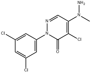 4-CHLORO-2-(3,5-DICHLOROPHENYL)-5-(1-METHYLHYDRAZINO)-2,3-DIHYDROPYRIDAZIN-3-ONE 구조식 이미지