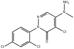 4-CHLORO-2-(2,4-DICHLOROPHENYL)-5-(1-METHYLHYDRAZINO)-2,3-DIHYDROPYRIDAZIN-3-ONE 구조식 이미지