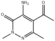 5-ACETYL-4-AMINO-2,6-DIMETHYL-2,3-DIHYDROPYRIDAZIN-3-ONE 구조식 이미지