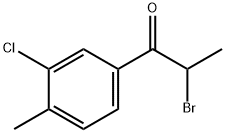 2-BROMO-1-(3-CHLORO-4-METHYLPHENYL)PROPAN-1-ONE 구조식 이미지