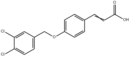 4-(3,4-DICHLOROBENZYLOXY)계피산 구조식 이미지