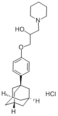 1-[4-(1-ADAMANTYL)PHENOXY]-3-PIPERIDINOPROPAN-2-OL HYDROCHLORIDE Structure