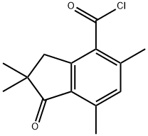 2,2,5,7-TETRAMETHYL-1-OXOINDANE-4-CARBONYL CHLORIDE 구조식 이미지