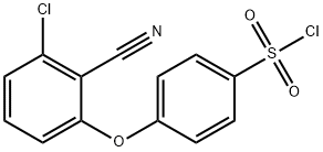 4-(3-CHLORO-2-CYANOPHENOXY)BENZENE-1-SULFONYL CHLORIDE Structure
