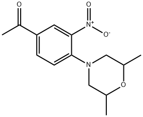 4-(2,6-디메틸모르폴리노)-3-니트로아세토페논 구조식 이미지