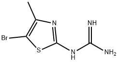 N-(5-BROMO-4-METHYL-1,3-THIAZOL-2-YL)GUANIDINE 구조식 이미지