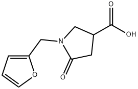 1-(2-FURYLMETHYL)-5-OXOPYRROLIDINE-3-CARBOXYLIC ACID 구조식 이미지
