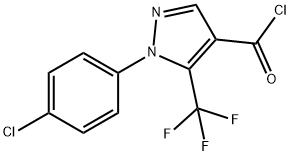 2-(4-CHLOROPHENYL)-3-(TRIFLUOROMETHYL)PYRAZOLE-4-CARBONYL CHLORIDE 구조식 이미지