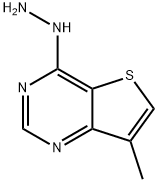 7-메틸티에노[3,2-D]피리미딘-4-히드라진 구조식 이미지