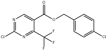 4-CHLOROBENZYL 2-CHLORO-4-(TRIFLUOROMETHYL)PYRIMIDINE-5-CARBOXYLATE Structure