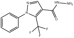 1-PHENYL-5-(TRIFLUOROMETHYL)-1H-PYRAZOLE-4-CARBOHYDRAZIDE 구조식 이미지