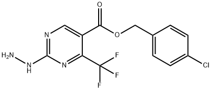 5-(4-CHLOROBENZYLOXYCARBONYL)-4-(TRIFLUOROMETHYL)PYRIMIDIN-2-YL HYDRAZINE 구조식 이미지