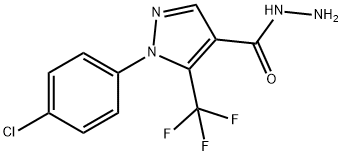 2-(4-CHLOROPHENYL)-3-(TRIFLUOROMETHYL)PYRAZOLE-4-CARBOXYLIC ACID HYDRAZIDE Structure