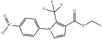 ETHYL 2-(4-NITROPHENYL)-3-(TRIFLUOROMETHYL)PYRAZOLE-4-CARBOXYLATE 구조식 이미지