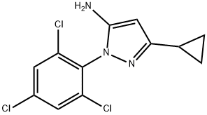 5-아미노-3-사이클로프로필-1-(2,4,6-트리클로로페닐)피라졸 구조식 이미지