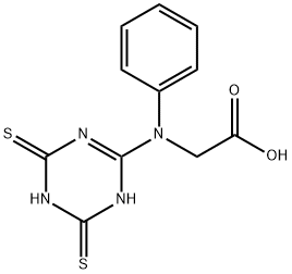 2-(N-CARBOXYMETHYL-N-PHENYL)AMINO-4,6-DIMERCAPTO-1,3,5-TRIAZINE Structure