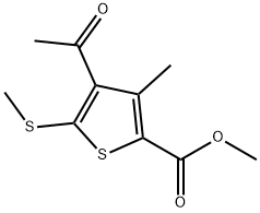 METHYL 4-ACETYL-3-METHYL-5-(METHYLTHIO)THIOPHENE-2-CARBOXYLATE 구조식 이미지