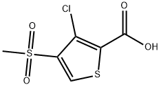 3-CHLORO-4-(METHYLSULFONYL)THIOPHENE-2-CARBOXYLIC ACID 구조식 이미지