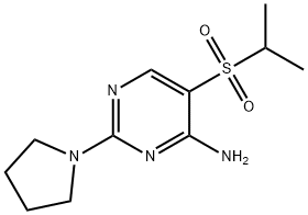 5-(ISOPROPYLSULFONYL)-2-TETRAHYDRO-1H-PYRROL-1-YLPYRIMIDIN-4-AMINE Structure