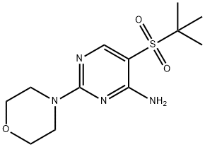 5-(TERT-BUTYLSULFONYL)-2-MORPHOLINOPYRIMIDIN-4-AMINE 구조식 이미지