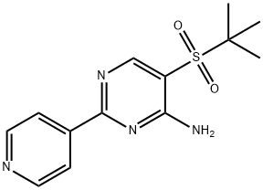 5-(TERT-BUTYLSULFONYL)-2-(4-PYRIDYL)PYRIMIDIN-4-AMINE Structure
