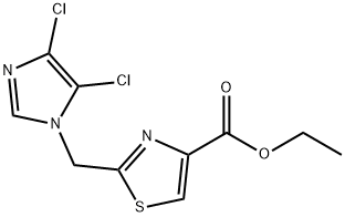 ETHYL 2-[(4,5-DICHLORO-1H-IMIDAZOL-1-YL)METHYL]-1,3-THIAZOLE-4-CARBOXYLATE 구조식 이미지