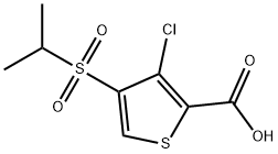 3-클로로-4-(이소프로필술포닐)티오펜-2-카르복실산 구조식 이미지