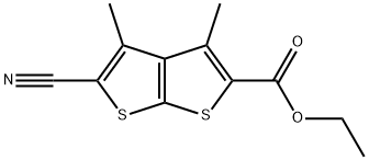 ETHYL 5-CYANO-3,4-DIMETHYLTHIENO[2,3-B]THIOPHENE-2-CARBOXYLATE 구조식 이미지
