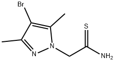 2-(4-BROMO-3,5-DIMETHYL-1H-PYRAZOL-1-YL)ETHANETHIOAMIDE Structure