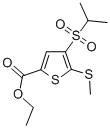 에틸4-(이소프로필술포닐)-5-(메틸티오)티오펜-2-카르복실레이트 구조식 이미지