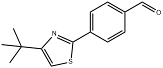 4-[4-(TERT-BUTYL)-1,3-THIAZOL-2-YL]벤잘데하이드 구조식 이미지