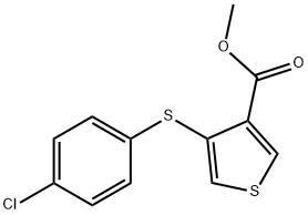 메틸4-[(4-클로로페닐)티오]티오펜-3-카르복실레이트 구조식 이미지