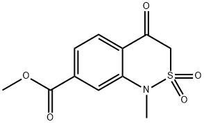 3,4-DIHYDRO-2,2-DIOXO-7-METHOXYCARBONYL-1-METHYLBENZO[2,1-C]THIAZIN-4-ONE 구조식 이미지