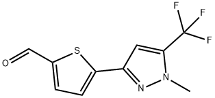 2-[1-METHYL-5-(TRIFLUOROMETHYL)PYRAZOL-3-YL]-THIOPHENE-5-CARBOXALDEHYDE 구조식 이미지