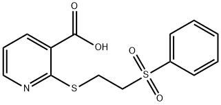 2-[2-(PHENYLSULFONYL)ETHYLTHIO]NICOTINIC ACID Structure