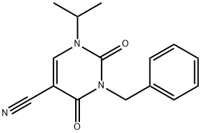 3-BENZYL-1-ISOPROPYL-2,4-DIOXO-1,2,3,4-TETRAHYDROPYRIMIDINE-5-CARBONITRILE Structure