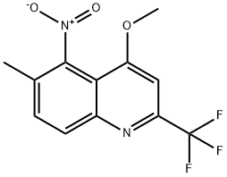 4-METHOXY-6-METHYL-5-NITRO-2-(TRIFLUOROMETHYL)QUINOLINE 구조식 이미지