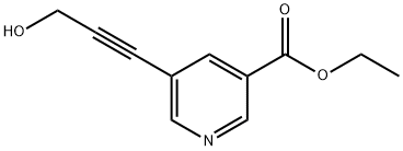 에틸5-(3-HYDROXYPROP-1-YNYL)니코틴산염 구조식 이미지