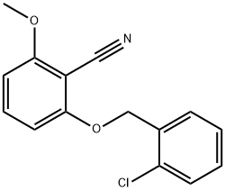 2-[(2-CHLOROBENZYL)OXY]-6-METHOXYBENZONITRILE 구조식 이미지