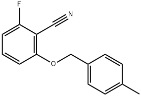 2-FLUORO-6-(4-METHYLBENZYLOXY)BENZONITRILE 구조식 이미지