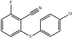 2-FLUORO-6-(4-CHLOROPHENYLTHIO)BENZONITRILE Structure