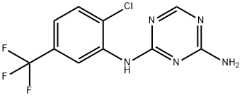 2-AMINO-4-[2-CHLORO-5-(TRIFLUOROMETHYL)PHENYLAMINO]-1,3,5-TRIAZINE 98 구조식 이미지