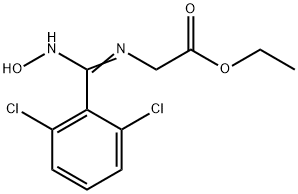 에틸2-([(2,6-DICHLOROPHENYL)(HYDROXYIMINO)METHYL]AMINO)ACETATE 구조식 이미지